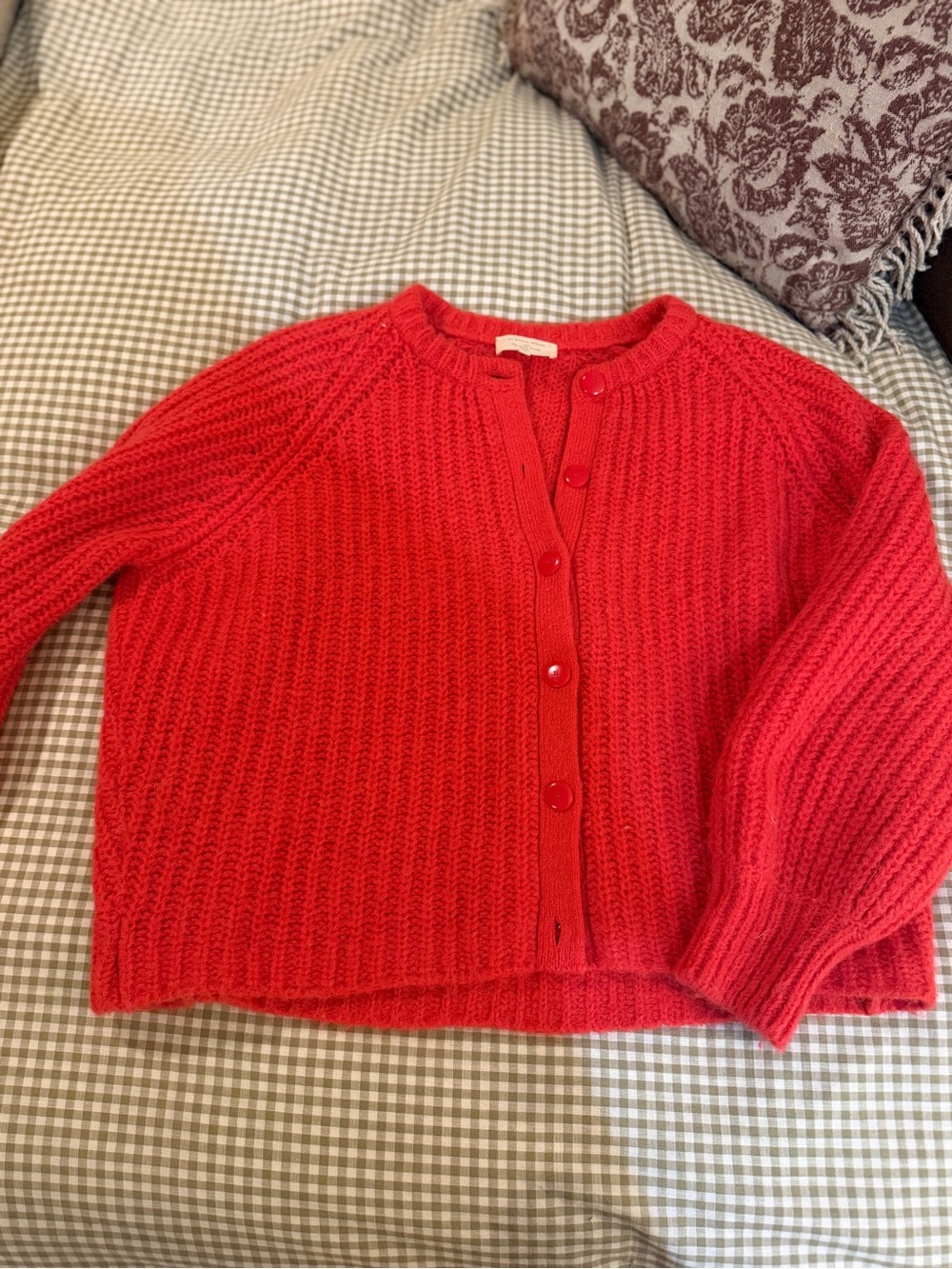Sézane Emile Cardigan - Red XL